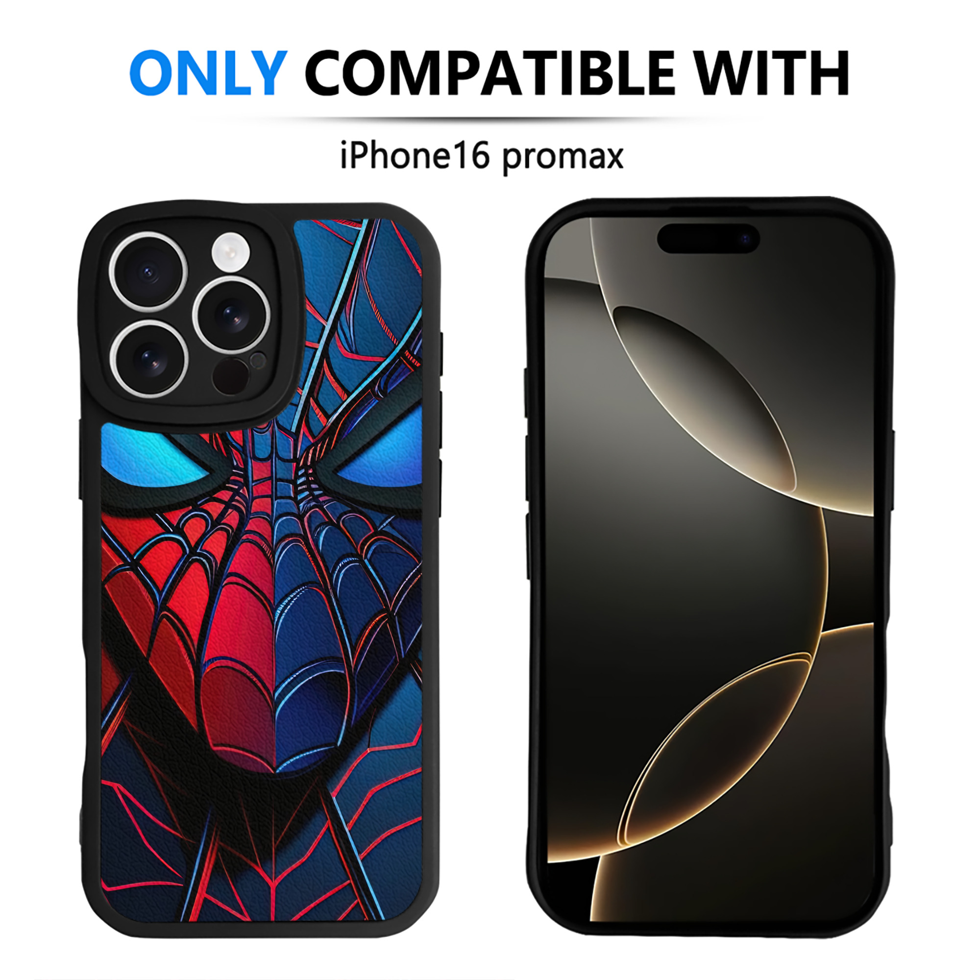 （画像用） Spider Man スパイダーマン 【iPhone 16シリーズ対応】シリコンスマホケース（レザー調） 材質：シリコン